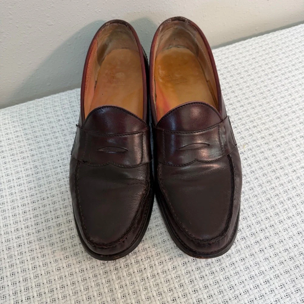 Allen Edmonds Penny Loafer Mens 14 Burgundy Leather 30025 Classic Preppy Ivy